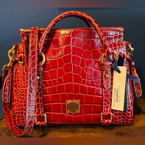 Dooney & Bourke Handbags - 🎁NWT DOONEY & BOURKE Croc Red Satchel
